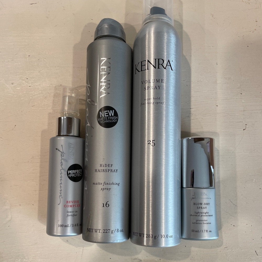 Silver Hair Spray Set